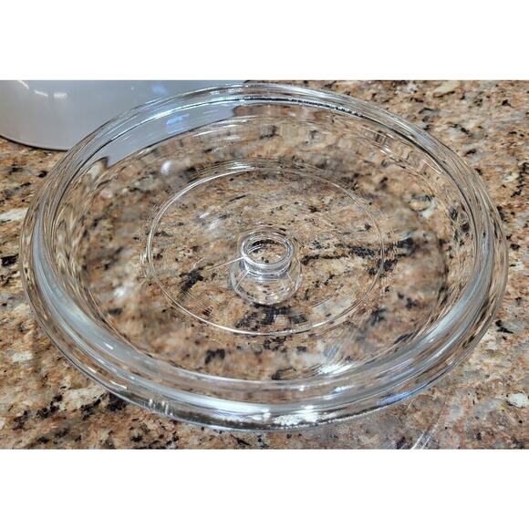 Corning Ware Microwave Browning Skillet with Lid MW-83-B White Menuette - Picture 10 of 16